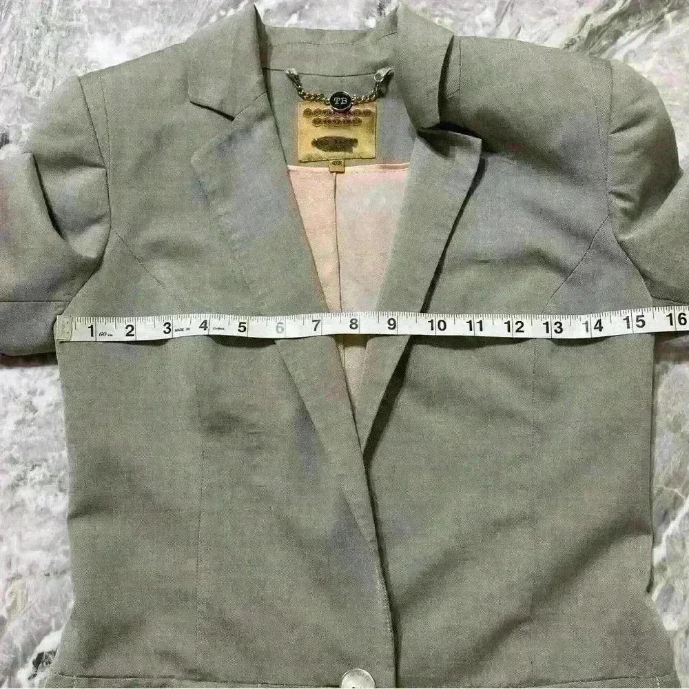 Ted Baker London Working Title Tailored Jacket Blazer Light Gray size 0 Wool - Picture 10 of 16